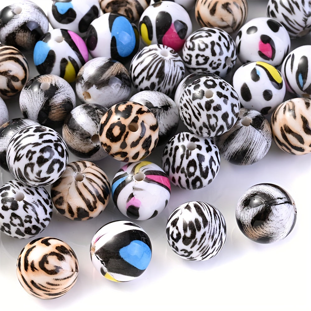 Leopard Print Acrylic Beads