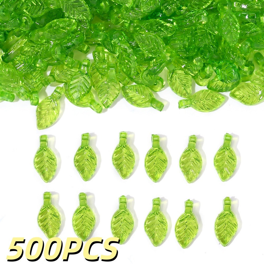 Transparent Acrylic Leaf Charms