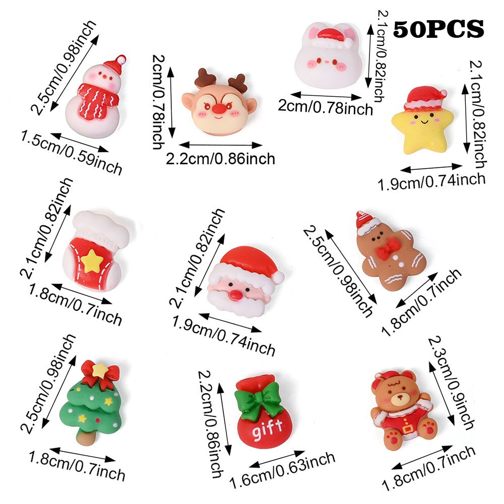 Christmas Resin Flatback Figurines