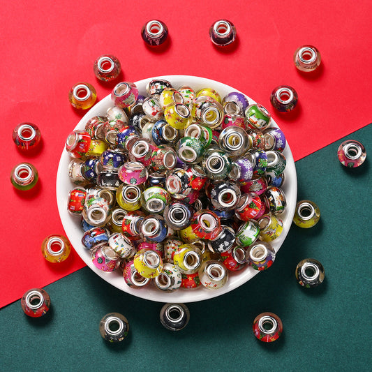 Christmas Lampwork Style Beads
