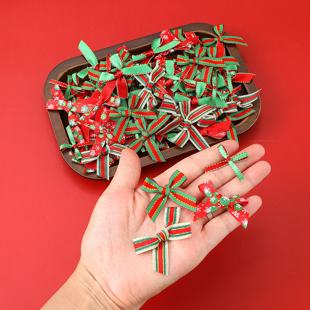 Christmas Mini Satin Ribbon Bows