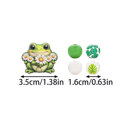 45-Piece Frog-Themed DIY Bead Set