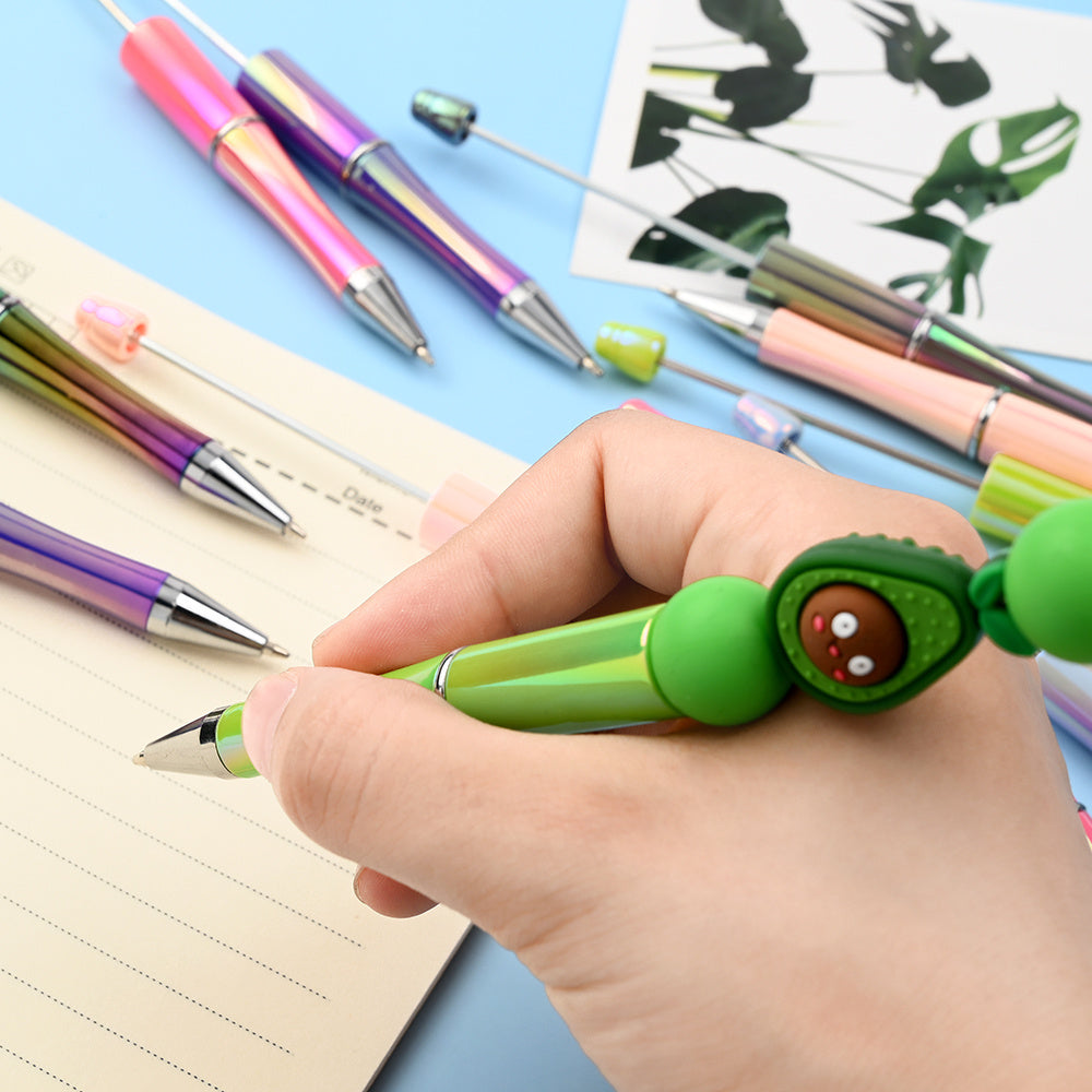 10-Piece 15 cm Beaded Ballpoint Pens