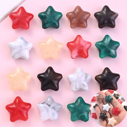 20pcs 20x20mm Star-Shaped Acrylic Beads