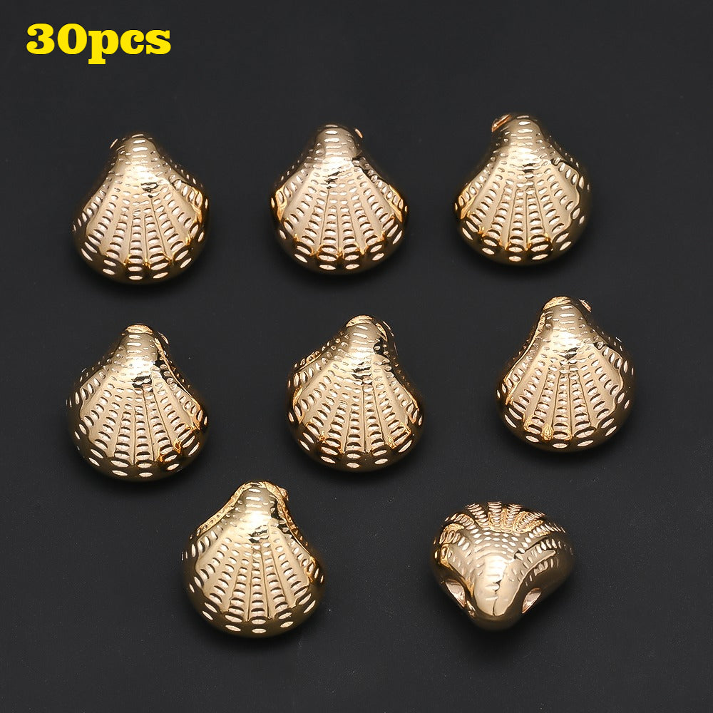 30pcs/set 11x12mm CCB Plastic Shell Beads