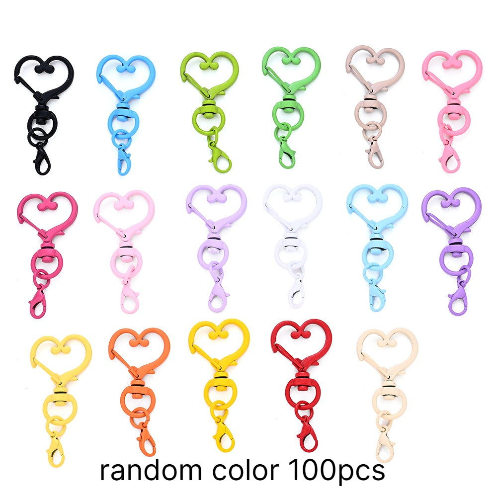 Heart Keychain Buckles with Mini Lobster Clasps