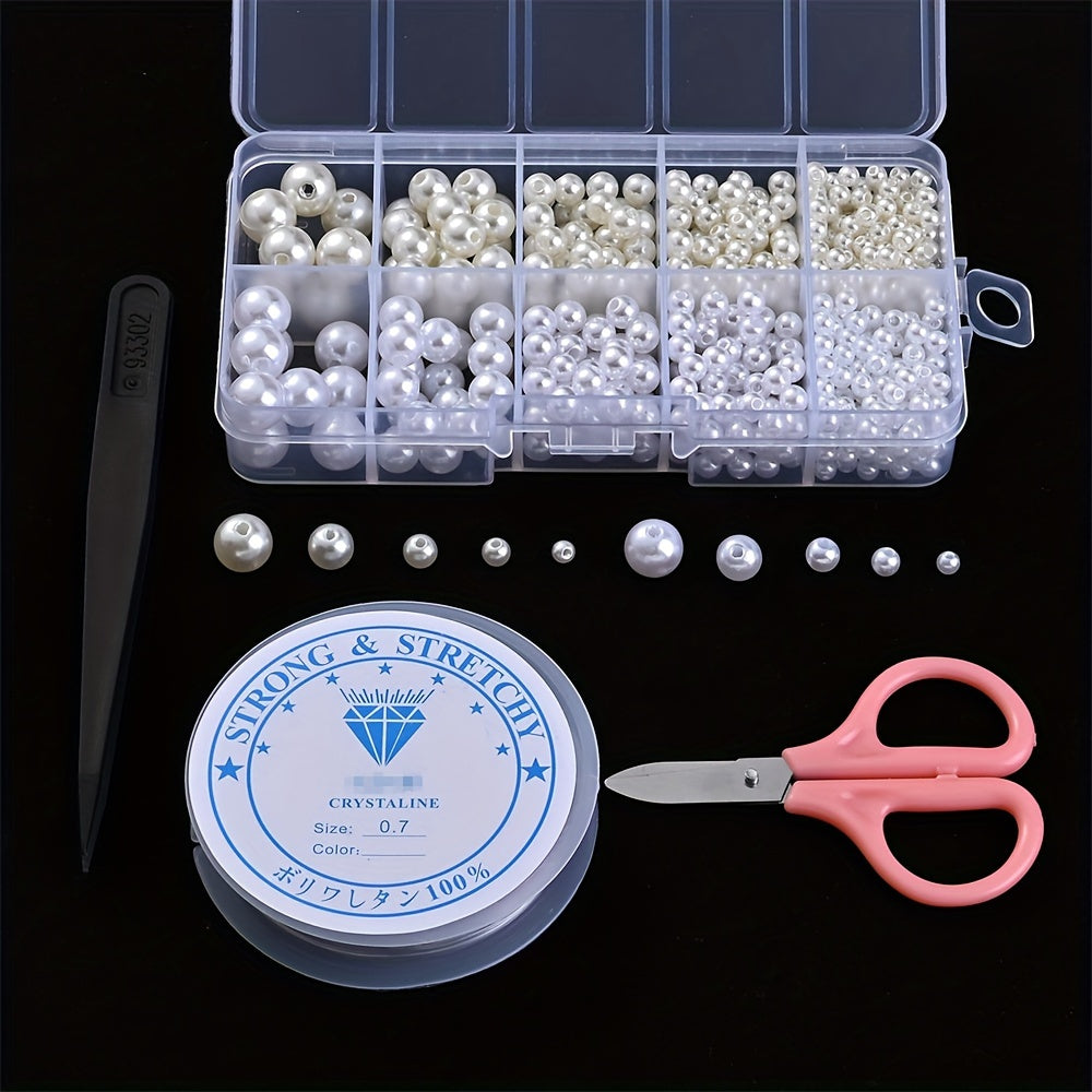 700pcs Acrylic Imitation Pearl Beads Set