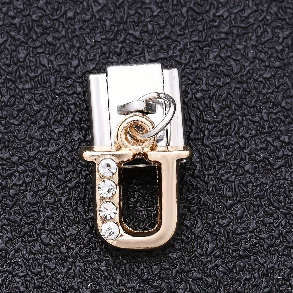 1PC Rhinestone A-Z Letter Modular Bracelet Charm Set