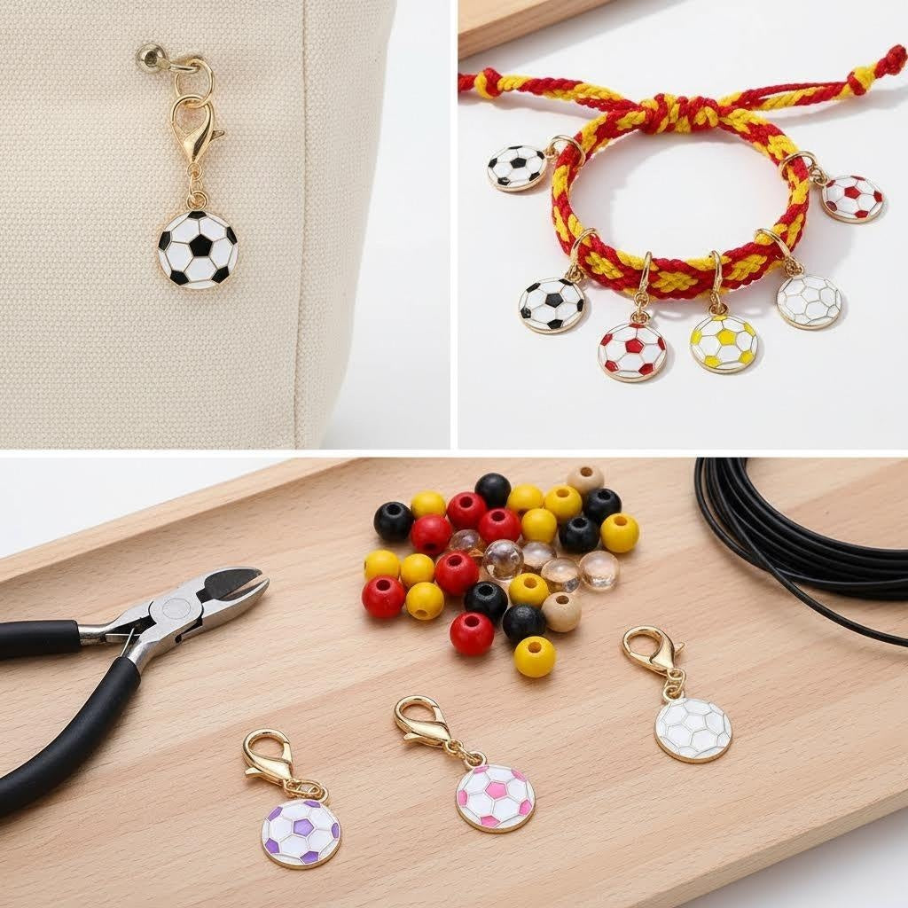 24PCS Random Mix Soccer Mini Keychain Set
