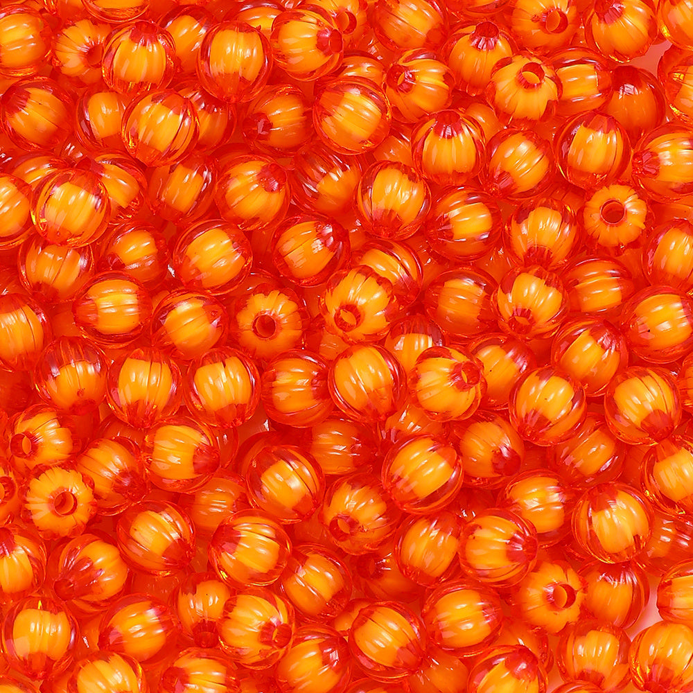 8/10mm Transparent Pumpkin Acrylic Beads