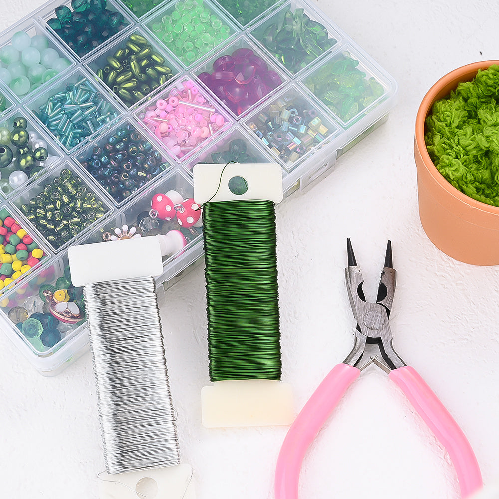 Green Glass Bead Set