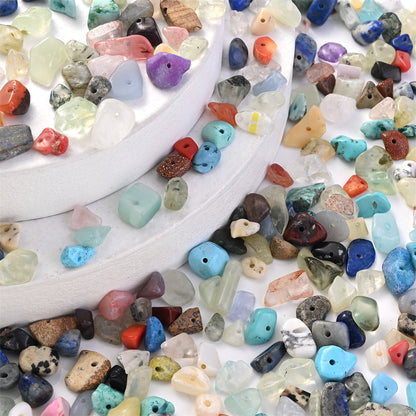 500-Piece 5-8 mm Mixed Irregular Natural Stone Chip Beads