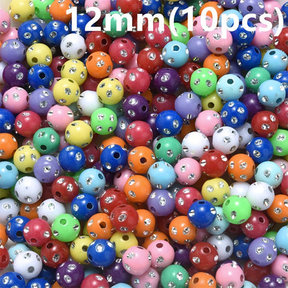 Mixed Acrylic Round Spacer Beads