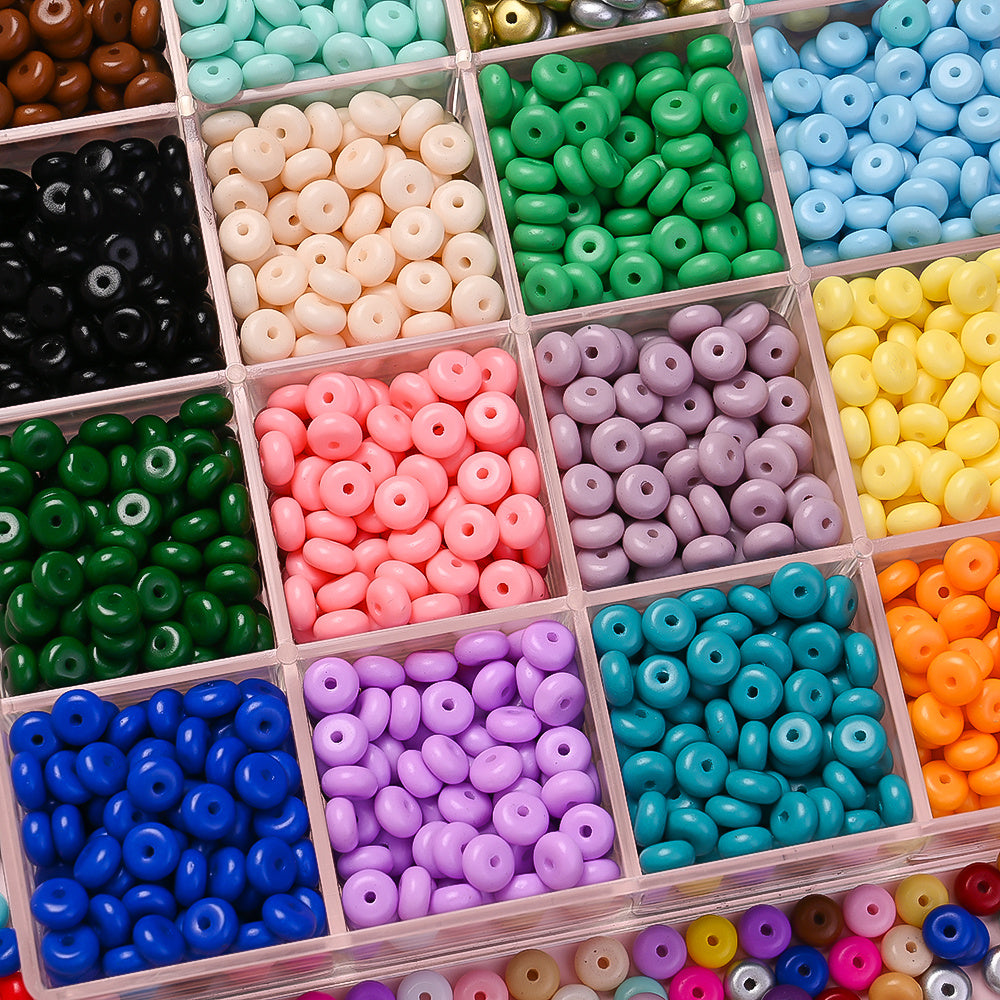 Macaron Glass Safety Buckle Beads
