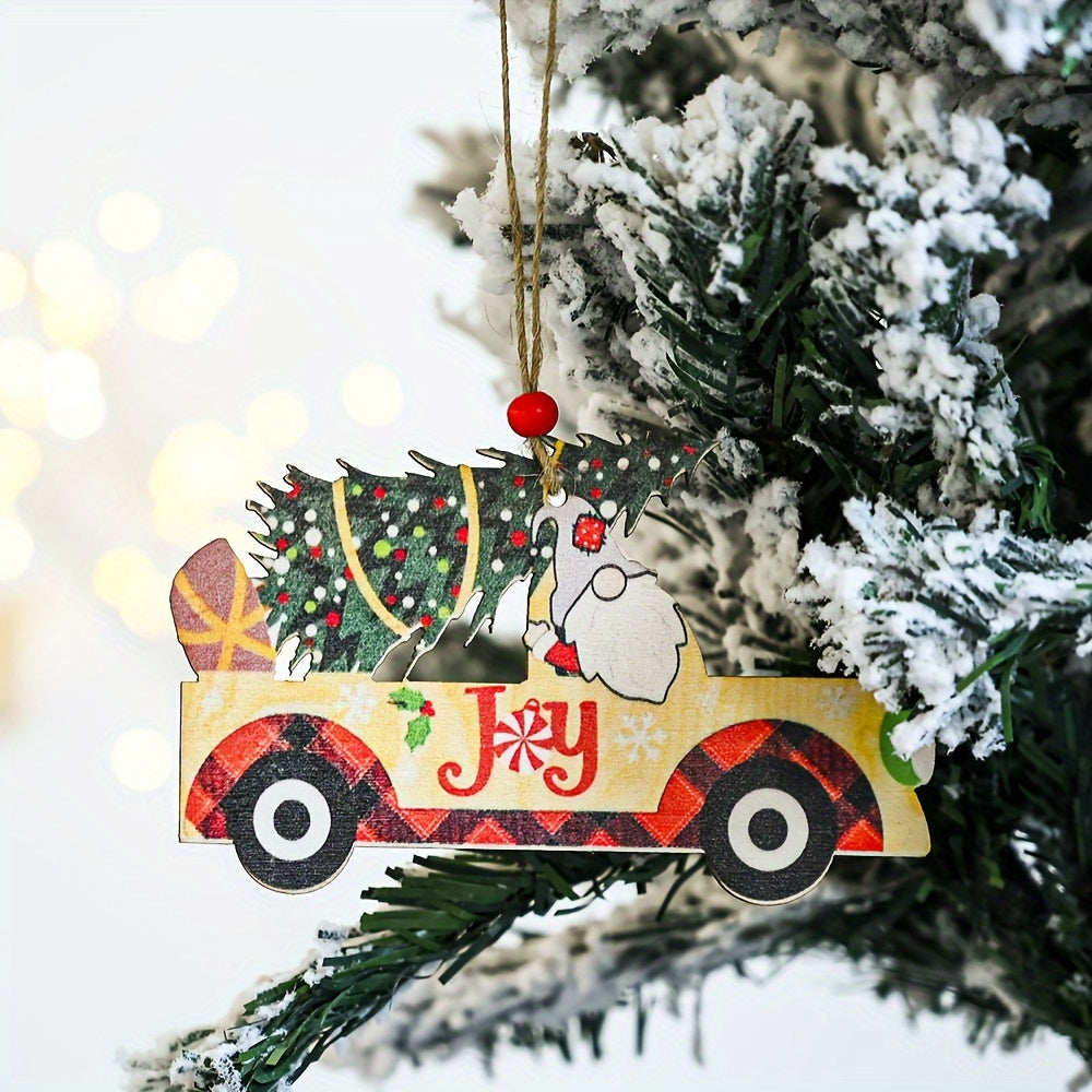 Wooden Merry Christmas Decorative Pendant