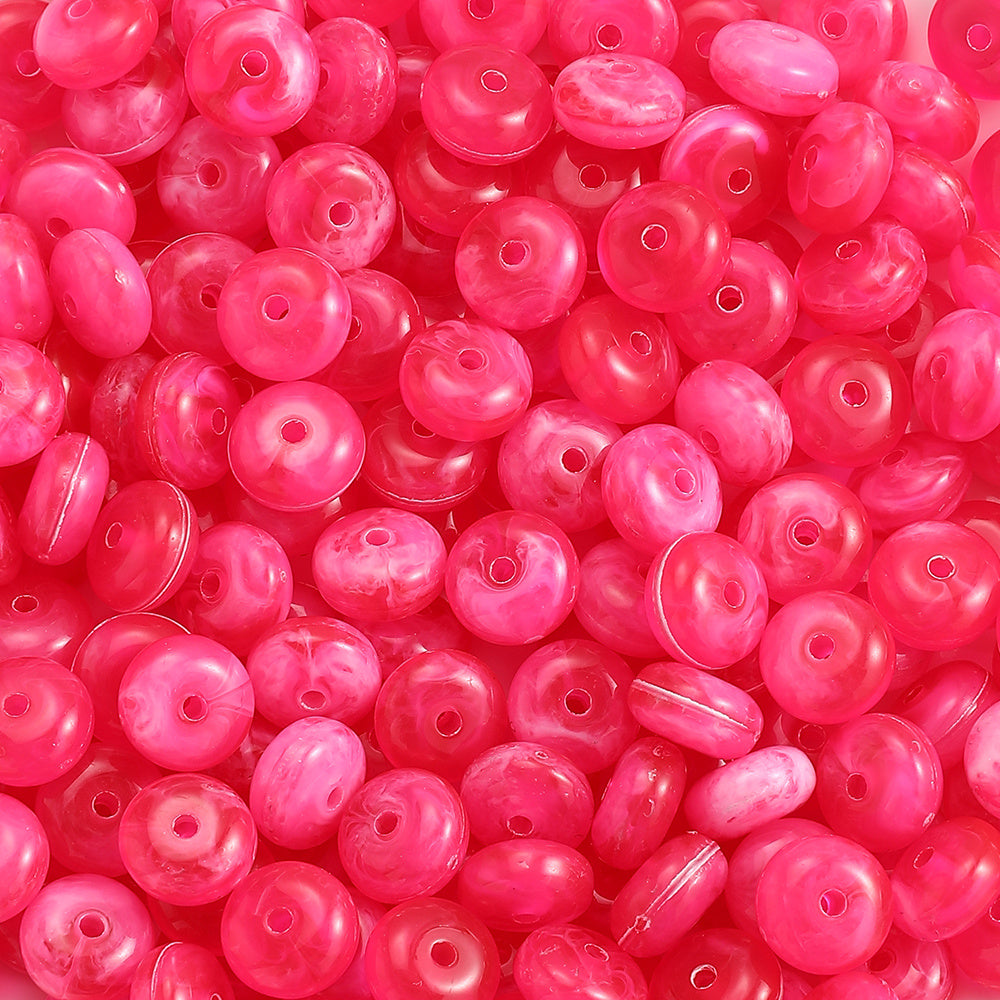 100-Piece 5x10 mm Acrylic Flat Spacer Beads