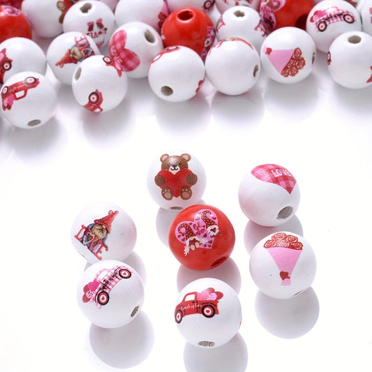 Love Bear Wooden Beads