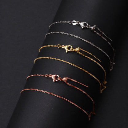 1PC 1.2mm Copper Necklace Chain with Lobster Clasp