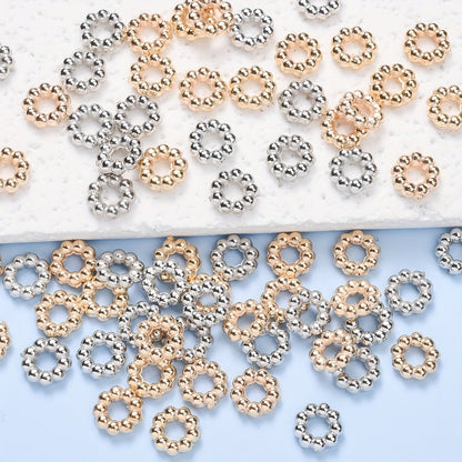 8 mm Snowflake CCB Spacer Beads