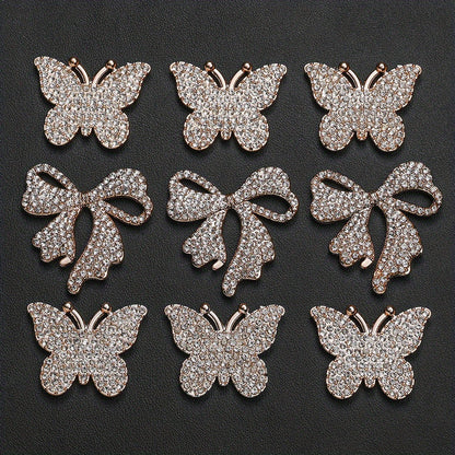 Gold Butterfly & Bow Shape Plastic Patches