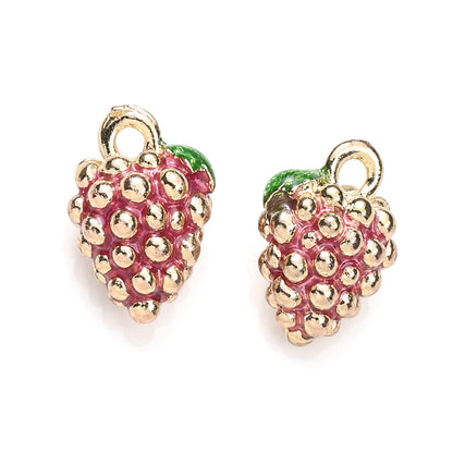2PCS Fruit Series Alloy Pendant Set