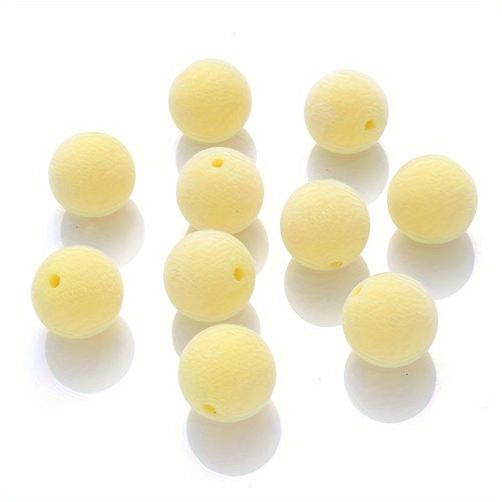 Flocking Pompom Acrylic Beads