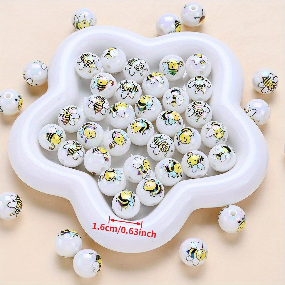 Bee Acrylic Beads