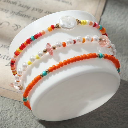 Red & Orange Czech Glass Seed Beads