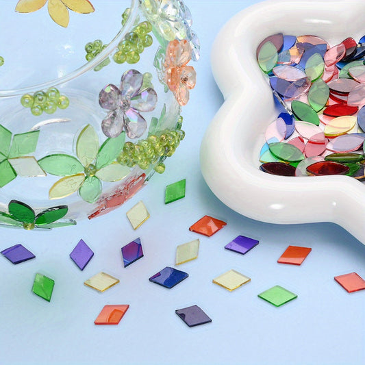 Multicolor Irregular Glass Beads