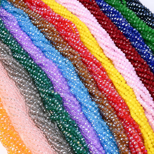 Colorful Crystal Faceted Spacer Beads Set
