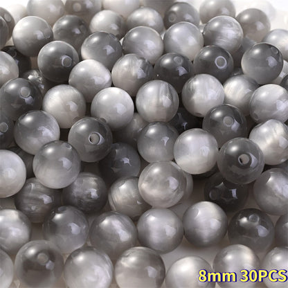 Cat Eye Resin Round Beads