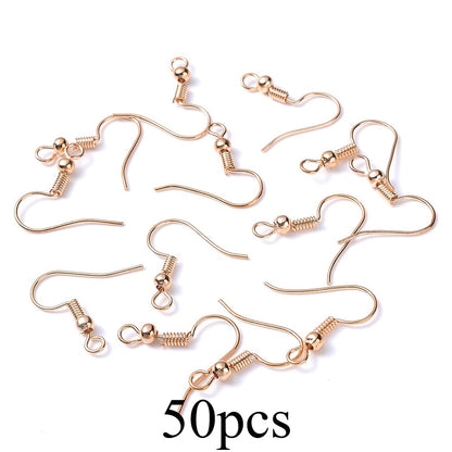 50-Piece 20x17 mm Ball & Coil Earring Hooks