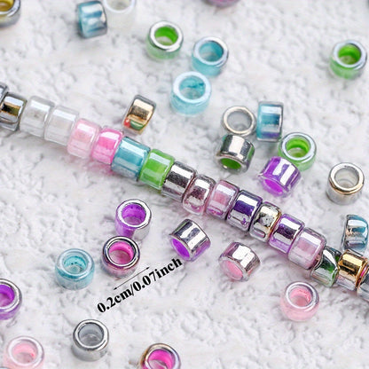 15g/bag 2mm Colorful Cylindrical Glass Seed Beads