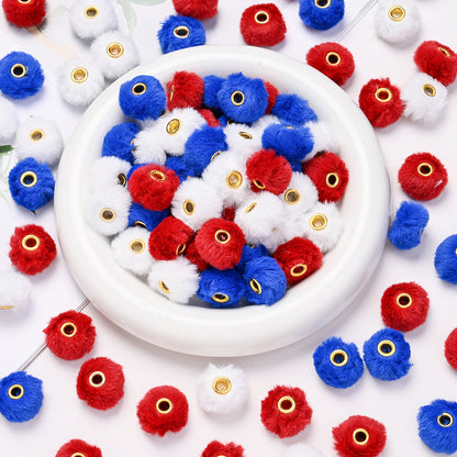 Independence Day Faux Fur Beads