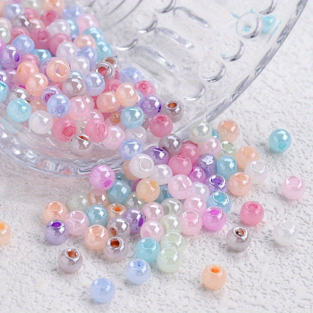 200pcs 4mm Super Shiny Glass Ice Beads