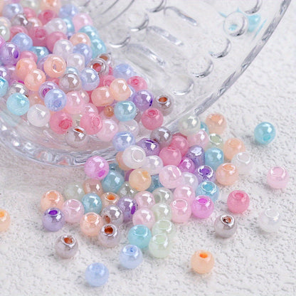 200pcs 4mm Super Shiny Glass Ice Beads