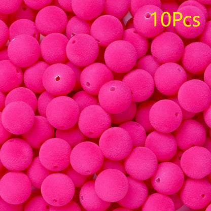 Frosted Round Acrylic Beads