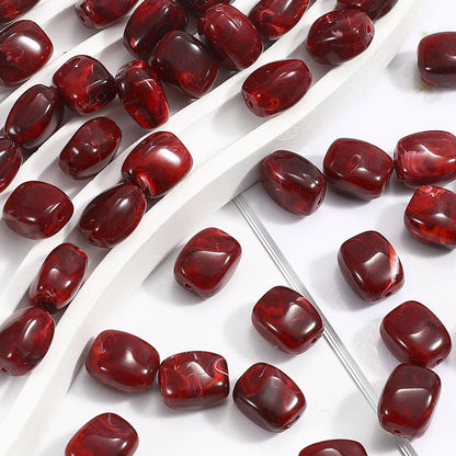 Multicolor Acrylic Straight-Hole Spacer Beads