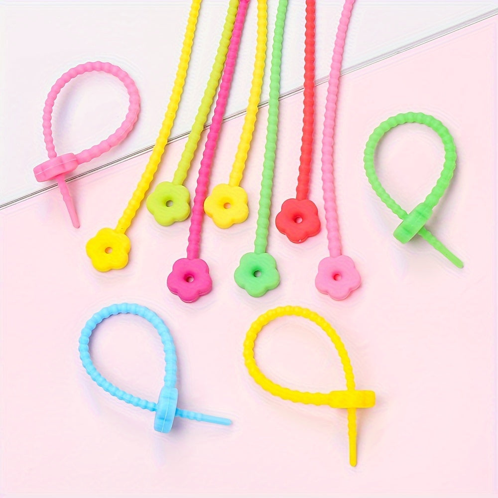 10PCS 12.6cm Silicone Cable Organizer Strap Set