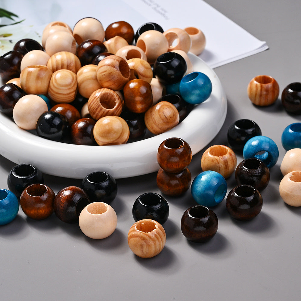 Long Unfinished Wooden Tube Beads
