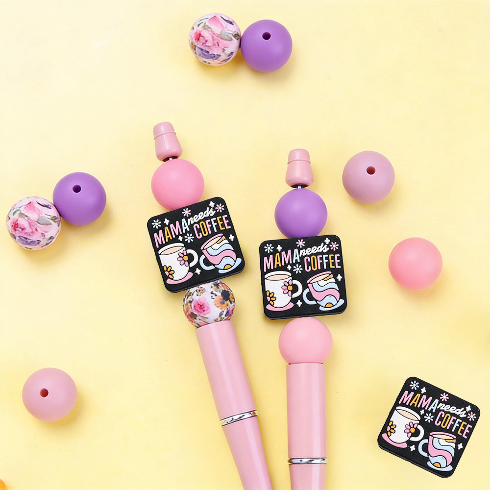 25/30pcs Mother's Day Sunflower Silicone Bead Set