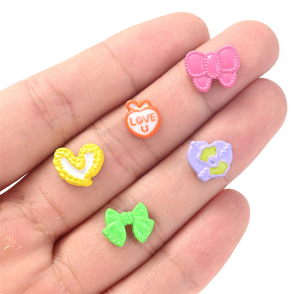 Heart Butterfly Bow Alloy Beads