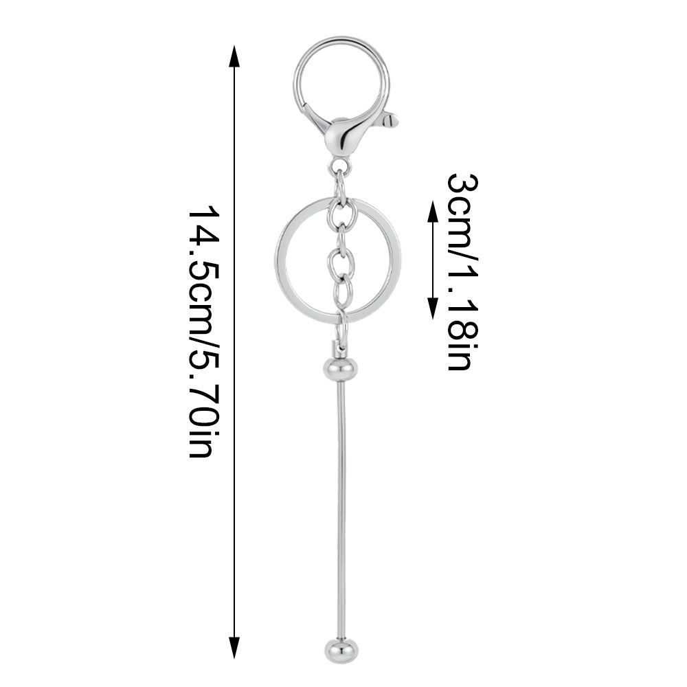 Beadable Keychain Set with Tassel Charms