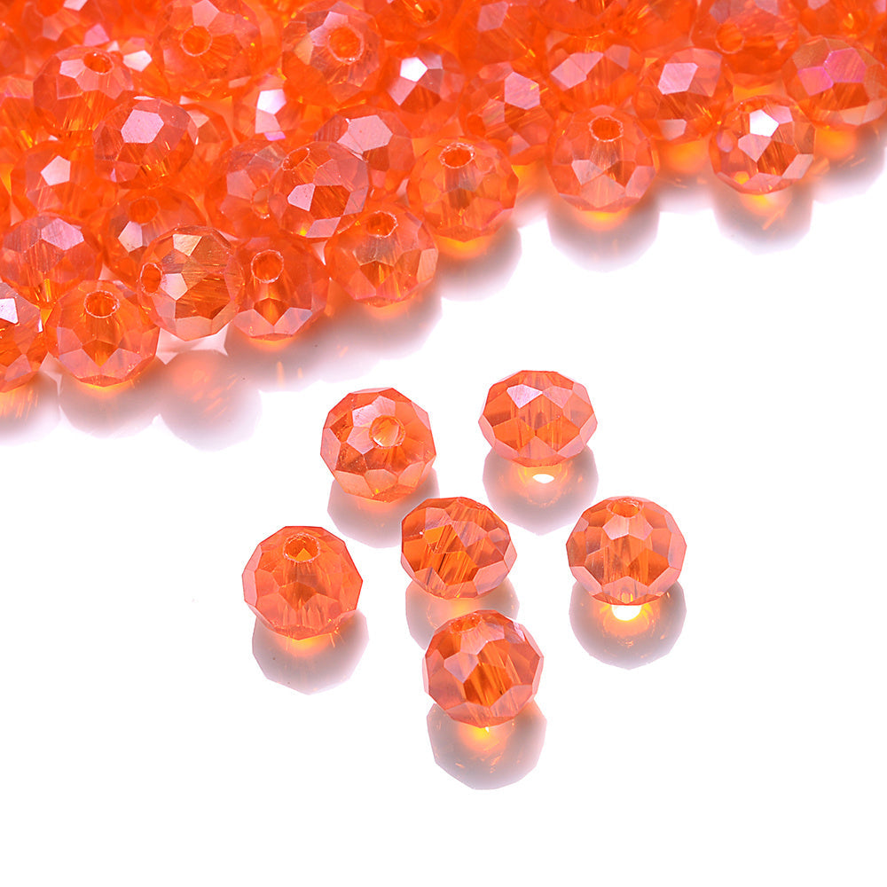 10mm Colored Cylindrical Glass Spacer Beads
