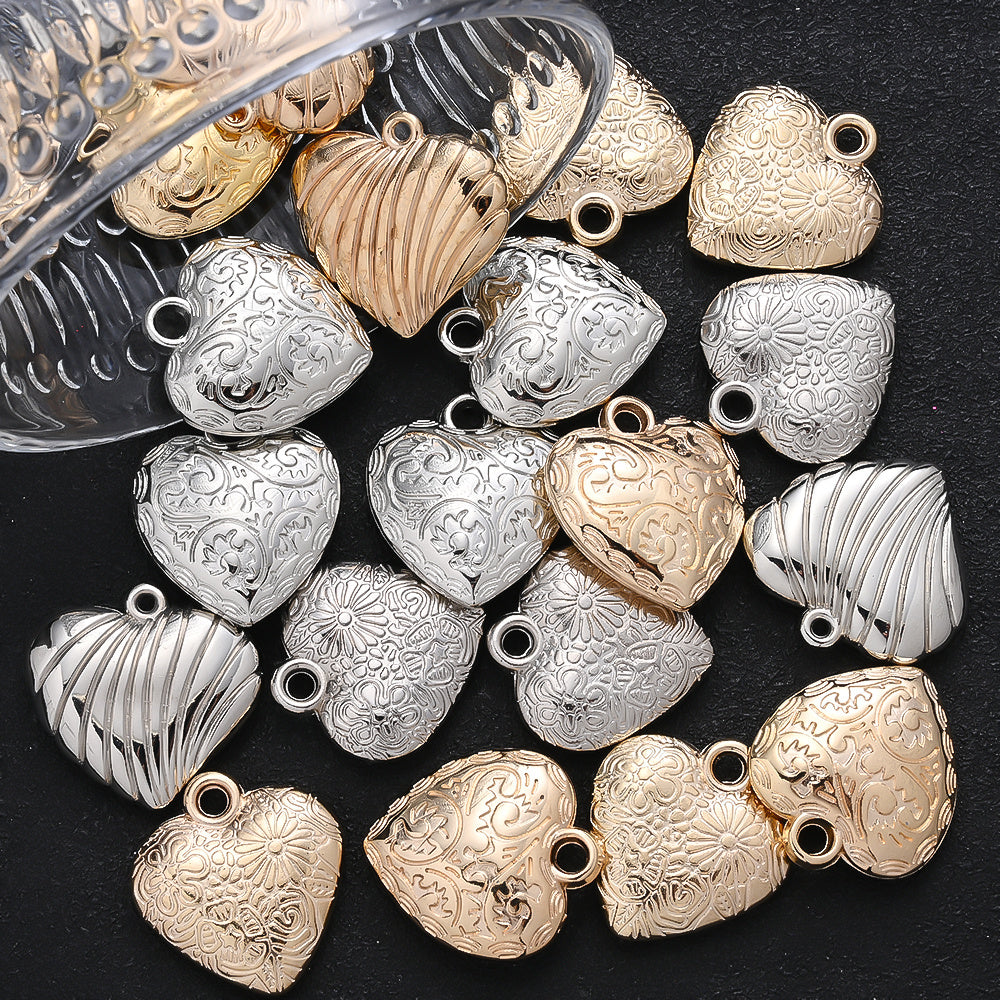 10PCS Gold & Silver CCB Love Pendant Set