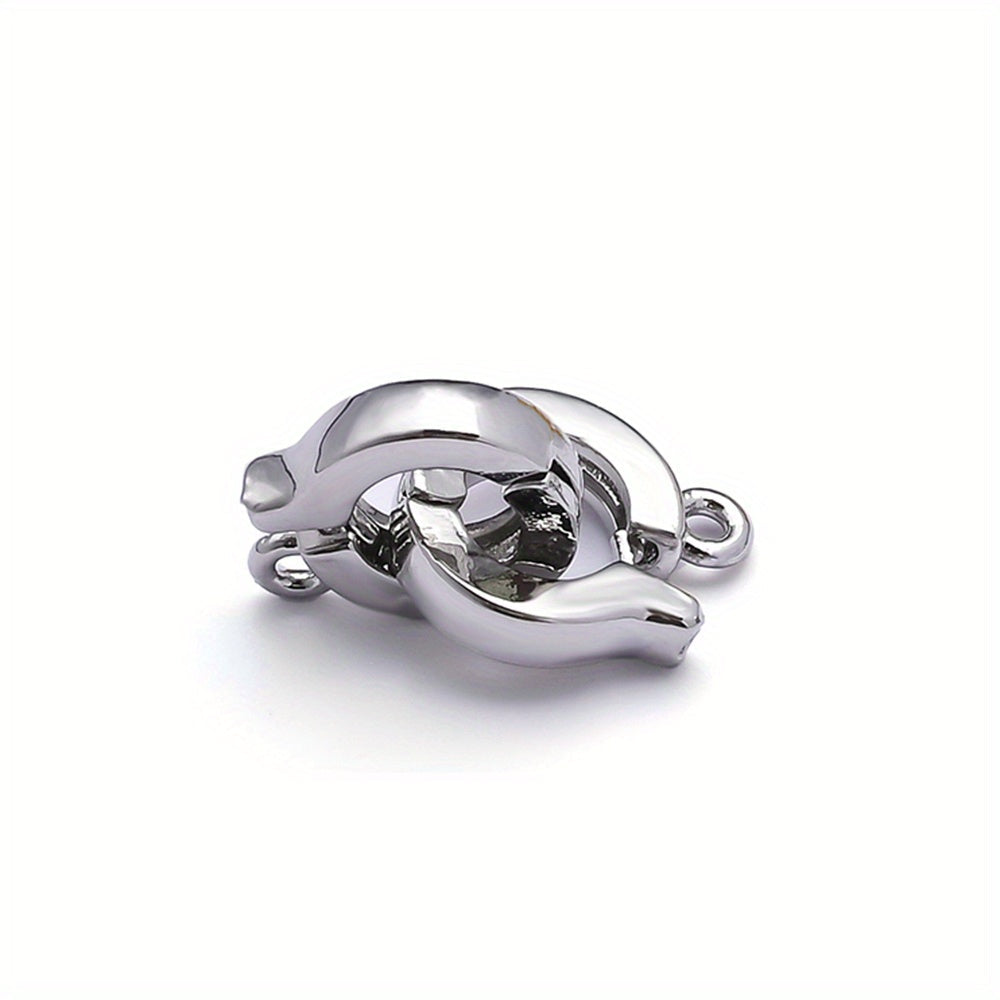 1 Pair 8mm Gold & Silver Copper Jewelry Clasps