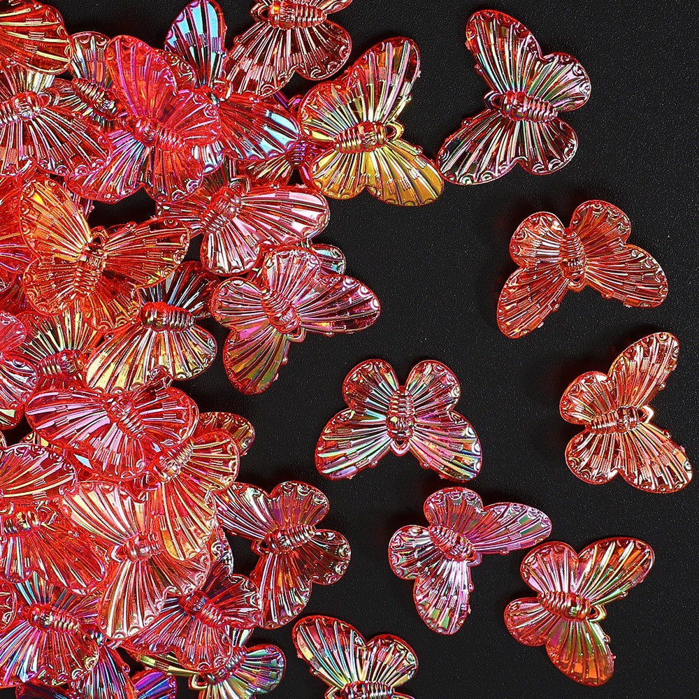 AB Butterfly Charm Beads