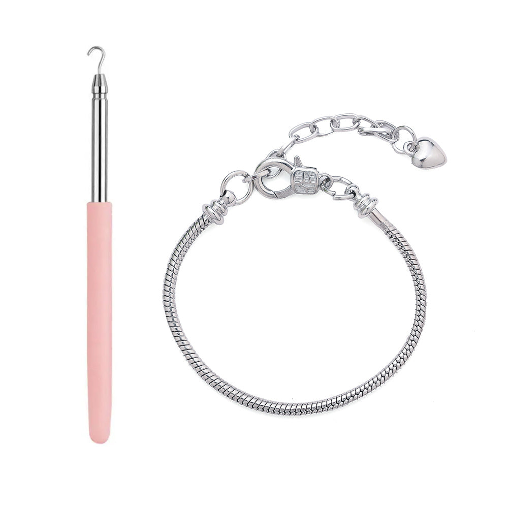 20PCS Snake Chain Charm Bracelet Set with Bracelet Tool