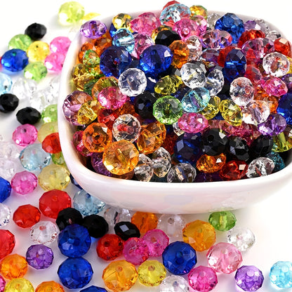 100pcs 8mm Acrylic Flat Beads