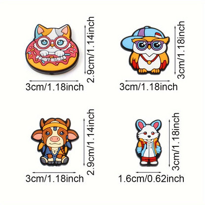 Silicone Owl and Fox Focus Spacer Beads